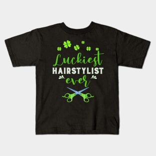 Luckiest Hairstylist Ever St. Patrick's Day Kids T-Shirt